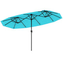 13 FT Double-Sided Patio Umbrella with Color-Changing Flowing Solar LED Lights by LJGDeals