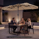 13 FT Double-Sided Patio Umbrella with 36 LED Lights by LJGDeals
