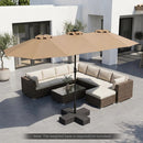 13 FT Double-Sided Patio Umbrella with 36 LED Lights by LJGDeals