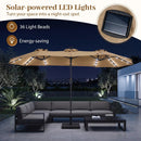 13 FT Double-Sided Patio Umbrella with 36 LED Lights by LJGDeals