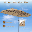 13 FT Double-Sided Patio Umbrella with 36 LED Lights by LJGDeals