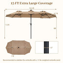 13 FT Double-Sided Patio Umbrella with 36 LED Lights by LJGDeals