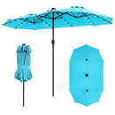 13 FT Double-Sided Patio Umbrella with 36 LED Lights by LJGDeals