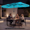 13 FT Double-Sided Patio Umbrella with 36 LED Lights by DirectDeals
