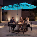 13 FT Double-Sided Patio Umbrella with 36 LED Lights by LJGDeals