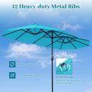 13 FT Double-Sided Patio Umbrella with 36 LED Lights by DirectDeals