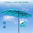 13 FT Double-Sided Patio Umbrella with 36 LED Lights by LJGDeals