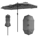 13 FT Double-Sided Patio Umbrella with 36 LED Lights by DirectDeals