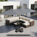 13 FT Double-Sided Patio Umbrella with 36 LED Lights by LJGDeals
