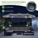13 FT Double-Sided Patio Umbrella with 36 LED Lights by DirectDeals