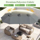 13 FT Double-Sided Patio Umbrella with 36 LED Lights by LJGDeals