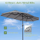 13 FT Double-Sided Patio Umbrella with 36 LED Lights by LJGDeals