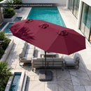 13 FT Double-Sided Patio Umbrella with 36 LED Lights by LJGDeals