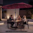 13 FT Double-Sided Patio Umbrella with 36 LED Lights by LJGDeals