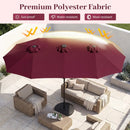 13 FT Double-Sided Patio Umbrella with 36 LED Lights by LJGDeals