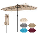 13 FT Double-Sided Patio Umbrella with 36 LED Lights by DirectDeals