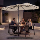 13 FT Double-Sided Patio Umbrella with 36 LED Lights by DirectDeals