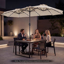 13 FT Double-Sided Patio Umbrella with 36 LED Lights by LJGDeals