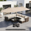 13 FT Double-Sided Patio Umbrella with 36 LED Lights by DirectDeals