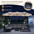 13 FT Double-Sided Patio Umbrella with 36 LED Lights by DirectDeals