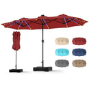 13 FT Double-Sided Patio Umbrella with 108 LED Lights & Base by DirectDeals