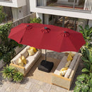 13 FT Double-Sided Patio Umbrella with 108 LED Lights & Base by LJGDeals