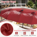 13 FT Double-Sided Patio Umbrella with 108 LED Lights & Base by LJGDeals