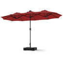 13 FT Double-Sided Patio Umbrella with 108 LED Lights & Base by LJGDeals