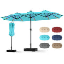 13 FT Double-Sided Patio Umbrella with 108 LED Lights & Base by LJGDeals