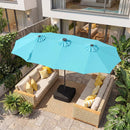 13 FT Double-Sided Patio Umbrella with 108 LED Lights & Base by DirectDeals
