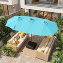 13 FT Double-Sided Patio Umbrella with 108 LED Lights & Base by LJGDeals