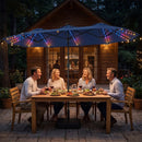13 FT Double-Sided Patio Umbrella with 108 LED Lights & Base by LJGDeals