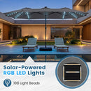 13 FT Double-Sided Patio Umbrella with 108 LED Lights & Base by LJGDeals