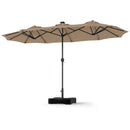 13 FT Double-Sided Patio Umbrella with 108 LED Lights & Base by LJGDeals
