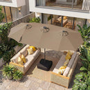 13 FT Double-Sided Patio Umbrella with 108 LED Lights & Base by DirectDeals