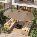 13 FT Double-Sided Patio Umbrella with 108 LED Lights & Base by LJGDeals