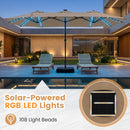 13 FT Double-Sided Patio Umbrella with 108 LED Lights & Base by DirectDeals