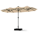 13 FT Double-Sided Patio Umbrella with 108 LED Lights & Base by LJGDeals