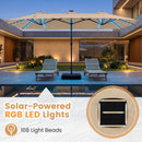 13 FT Double-Sided Patio Umbrella with 108 LED Lights & Base by LJGDeals
