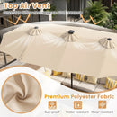 13 FT Double-Sided Patio Umbrella with 108 LED Lights & Base by LJGDeals