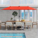 13 FT Double-Sided Patio Umbrella with Solar LED Lights by LJGDeals
