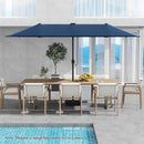 13 FT Double-Sided Patio Umbrella with Solar LED Lights by DirectDeals