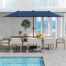 13 FT Double-Sided Patio Umbrella with Solar LED Lights by LJGDeals