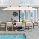 13 FT Double-Sided Patio Umbrella with Solar LED Lights by LJGDeals