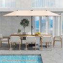 13 FT Double-Sided Patio Umbrella with Solar LED Lights by DirectDeals