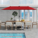 13 FT Double-Sided Patio Umbrella with Solar LED Lights by LJGDeals