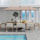 13 FT Double-Sided Patio Umbrella with Solar LED Lights by LJGDeals