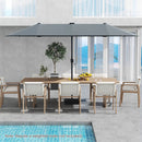 13 FT Double-Sided Patio Umbrella with Solar LED Lights by LJGDeals