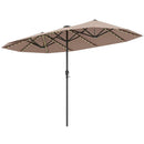 13 FT Double-Sided Patio Umbrella with Solar LED Lights by LJGDeals