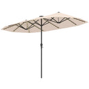 13 FT Double-Sided Patio Umbrella with Solar LED Lights by LJGDeals